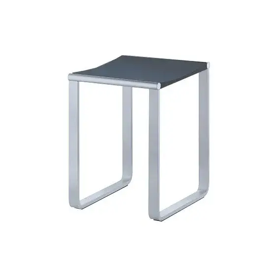 Табурет для ванной комнаты (нагрузка 100 кг) 36.5*34*h46.9, хром/темно-серый (RAL 7021)