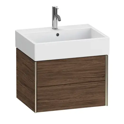 База под раковину Duravit XViu XV43340B121 Walnut Dark-21/рама champagne матовый-B1