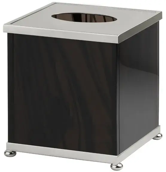 Контейнер для салфеток Cristal&Bronze OBSIDIENNE LISSE FS11P-A2-651 обсидиан/никель