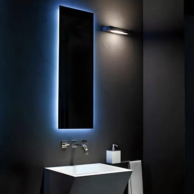 Зеркало для ванной Rifra 2HD 045.C1.205.LD.40 полированная нержавеющая сталь / led подсветка сзади