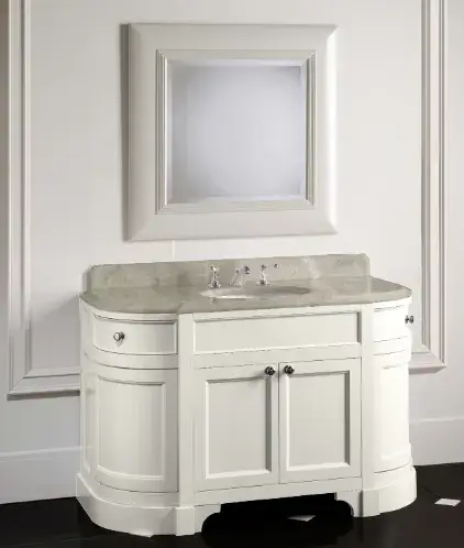 База под раковину Devon&Devon SEASON EFSEASONOFBF структура - offwhite / столешница - мрамор botticino fiorito с 1 отв.