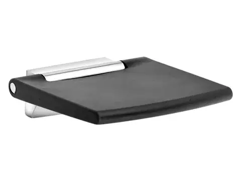 Сиденье складное мягкое, для настенного монтажа 37*39.7*h12.8, хром / белый ral 9010