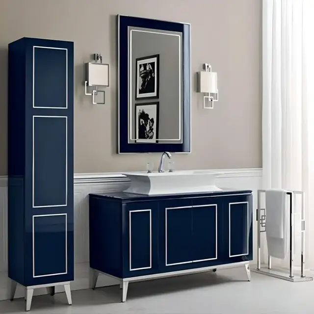 Зеркало для ванной Oasis Rivoli 000SVCC070CR (M556) хром, лак черный матовый M556