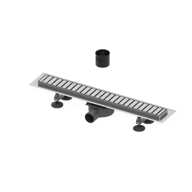 Комплект: дренажный канал 800мм с решеткой “straight”, с cифоном DN50, с мембраной, на 4 опорах Tece TECElinus
