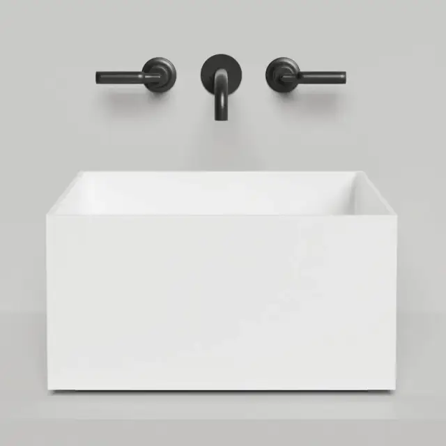 Раковина накладная матовая SALINI ARMONIA SQUARE 02