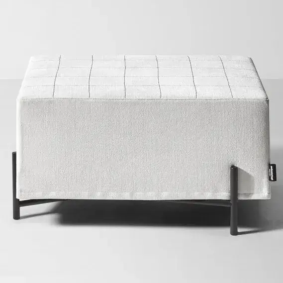 Пуф Antonio Lupi PAESAGGI SOSPESI PSGP50 структура сталь-NERO GOFFRATO, съемный чехол - ткань белая