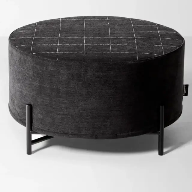 Пуф Antonio Lupi PAESAGGI SOSPESI PSGP20 структура сталь-NERO GOFFRATO, ткань черная