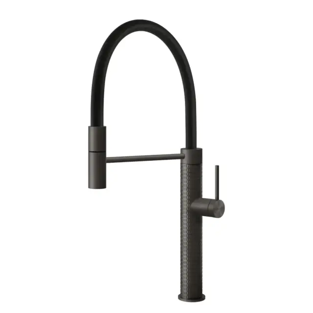 Смеситель для кухни Gessi 316 MECCANICA 60012#707 цвет-Black Metal Brushed PVD