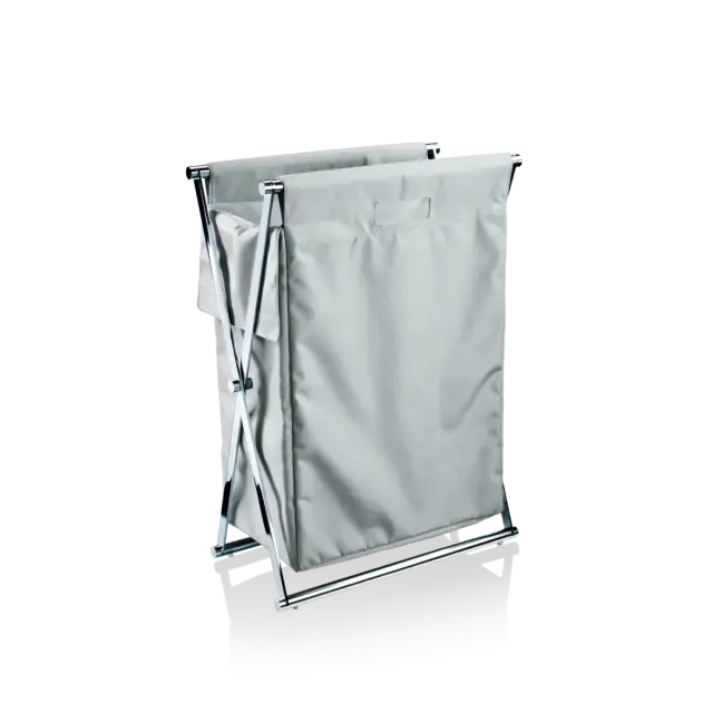 Корзина для белья Decor Walther CROSS WB 0507793 структура - хром, ткань - серый нейлон (reed grey)