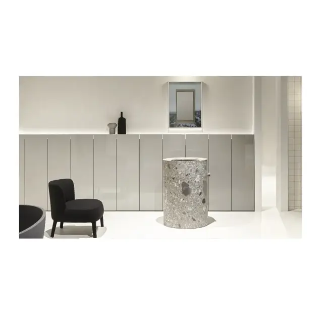 Колонна подвесная GRIGIO SMOG LUCIDO-715 1 дверка, с топом, с трансформатором 36*18*119h GRIGIO SMOG LUCIDO-715