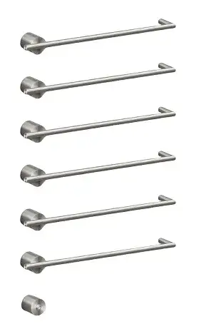 Полотенцесушитель электрический CEA EQUILIBRIO EQB16L = TRS01+SEL01(x6шт.)+BOT03 СТАЛЬ POLISHED