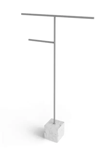 Держатель для полотенец Antonio Lupi BIVIO BIVIO3 база MARMO CARRARA/нерж.сталь сатинированная