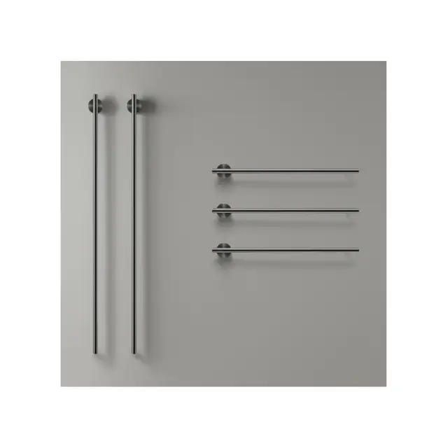 Полотенцесушитель электрический CEA EQUILIBRIO EQB65KDS = TRS01+SEL01(x3шт.)+SEL02(x2шт.) BLACK DIAMOND SATIN