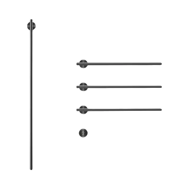 Полотенцесушитель электрический CEA EQUILIBRIO EQB54KDL = TRS01+SEL01(x3шт.)+SEL02+BOT03 BLACK DIAMOND POLISHED