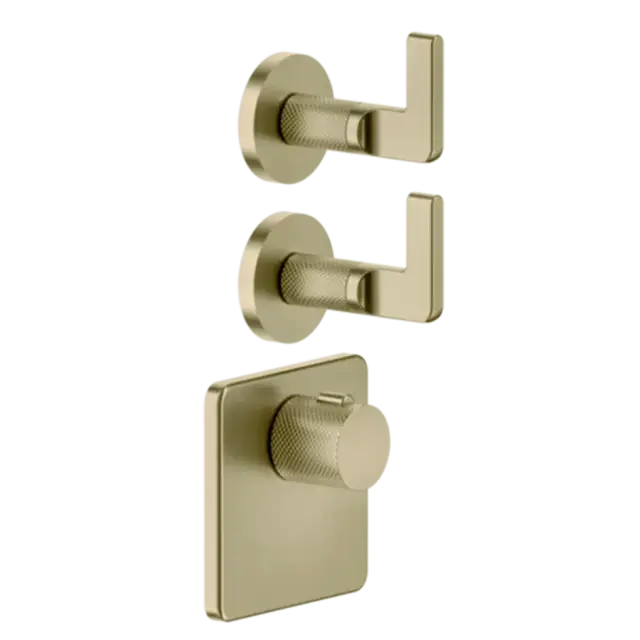 Термостат Gessi INCISO 58214#727 цвет-браш.латунь PVD