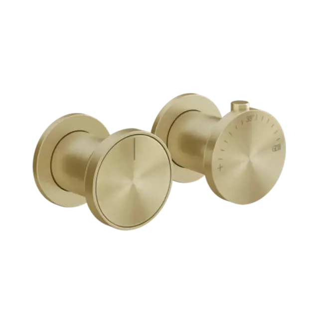 Термостат Gessi ORIGINI 66132#727 цвет-браш.латунь PVD