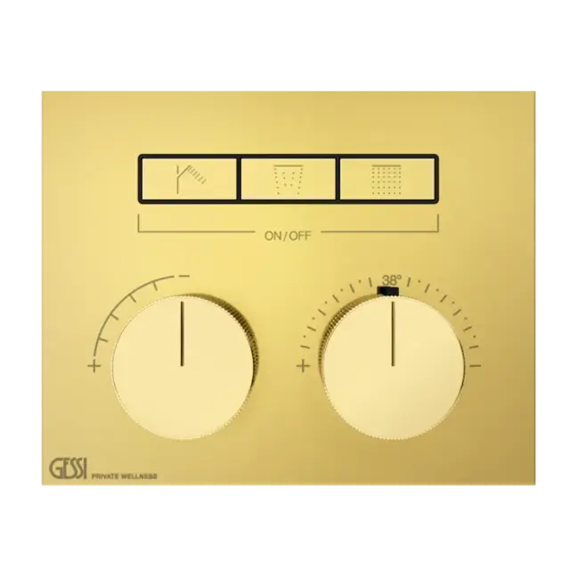 Термостат Gessi HI-FI 63006#246 золото PVD