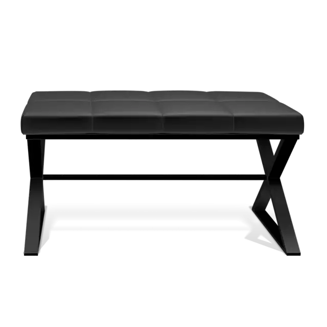 Банкетка для ванной комнаты Decor Walther BENCH 0509660 цвет-черный матовый/эко-кожа черная