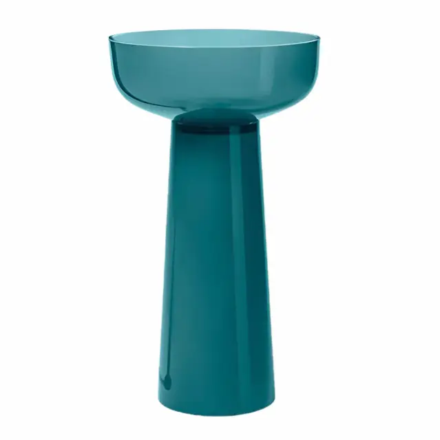 Раковина в ванную Antonio Lupi ALBUME ALBUME10+ALBUME20 CRISTALMOOD PETROLIO, дон.клапан-мат.черный