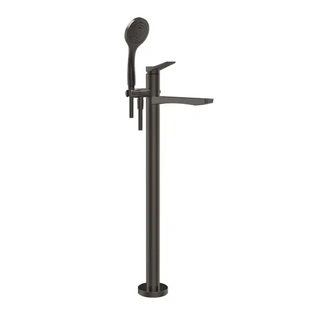 Напольный смеситель Gessi RILIEVO 59131#707 black metal brushed PVD