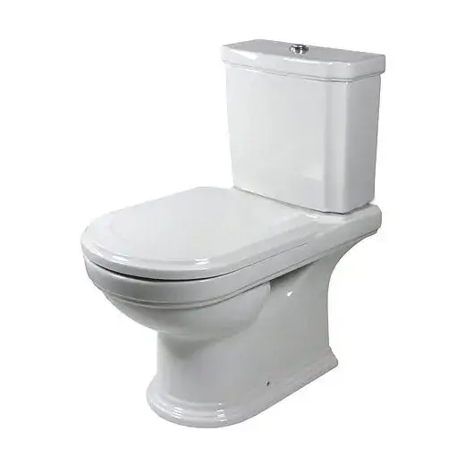 Унитаз VILLEROY&BOCH Hommage 666210R2 + 772116R2 + 8809S6R2 ceramicplus, star white / конопка, крепление - латунь
