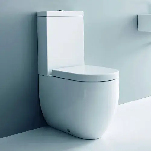 Унитаз Kerasan Flo 311701 + 318101 + 752190 + 318701 белый, петли-хром