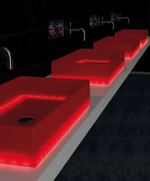 Раковина Glass Design Barchetta light BARCHSL34L siliconio, цвет - красный