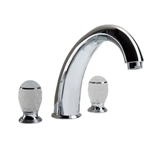 Смеситель для ванны Oasis Venice 0VNCB3V0010001OR золото, ручки - муранское стекло