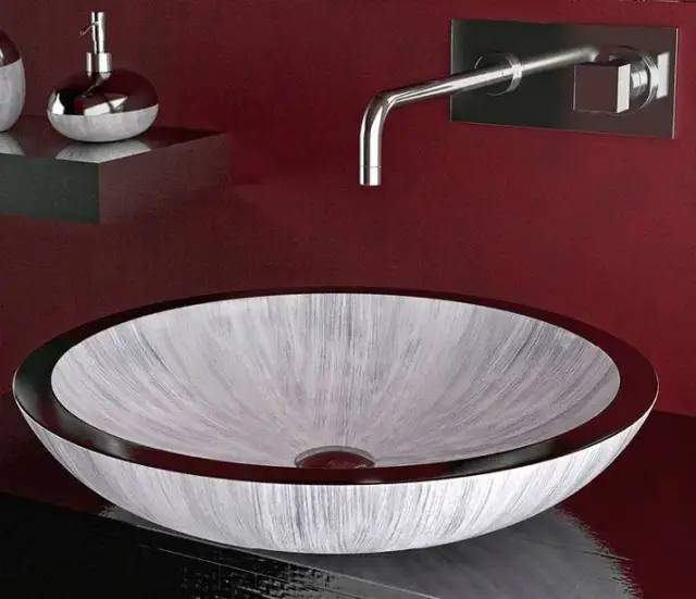 Раковина Glass Design Alumix round ALUROA05 alumix, цвет - белый/серебро