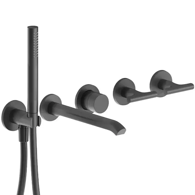 Смеситель для ванны Fantini SAILING 67.P5.J019B Matt Gun Metal PVD