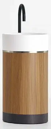 Раковина Milldue ROMA II 2905.B Bianco opaco 81/Platino 333/Noce Canaletto 7474/plinth Rovere Nero7373