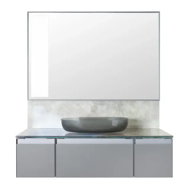 Комплект мебели с раковиной Artelinea +SKIN SKA60 + SKY30*2 + KSK 120 + B01 F + KKSK120 + TRIL120 fumo silk 47/DECORI CALYPSO