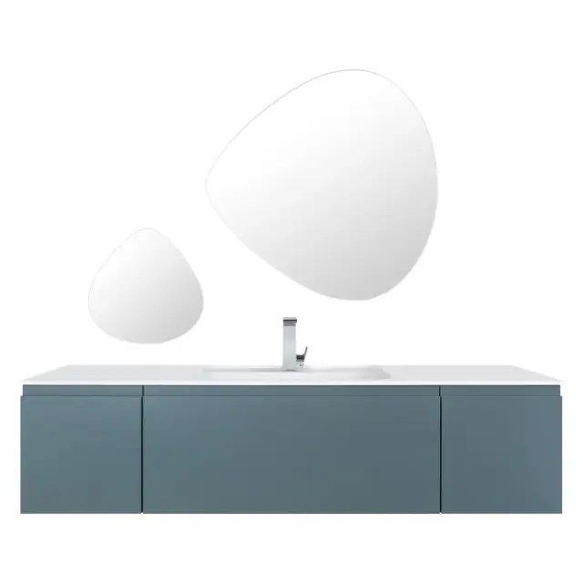 Комплект мебели с раковиной Arbi STREET L985+B903*2+F792+V226+5696+S277(new S280)+S276 verde comodoro velvet, bianco opaco tekno deimos