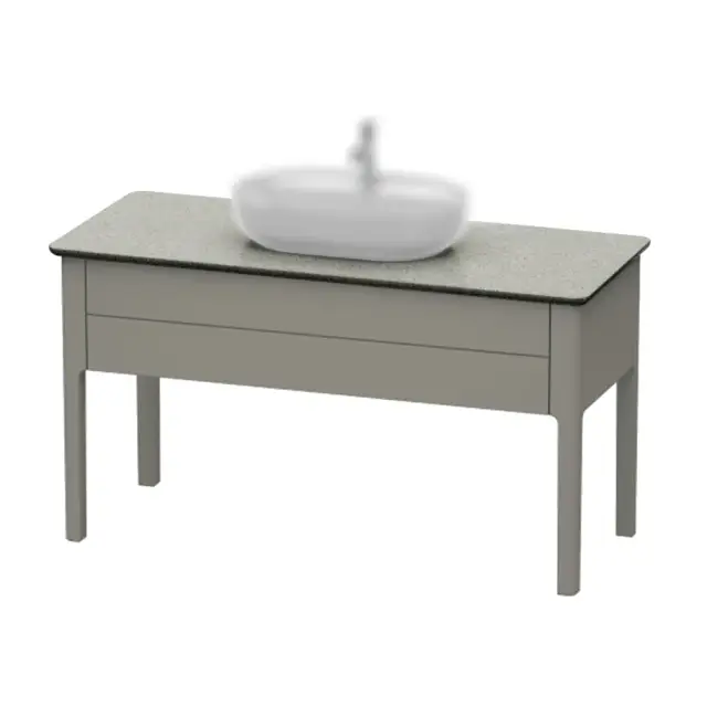 Тумба для ванной комнаты Duravit Luv LU956109292+LU946603333 stone grey matt