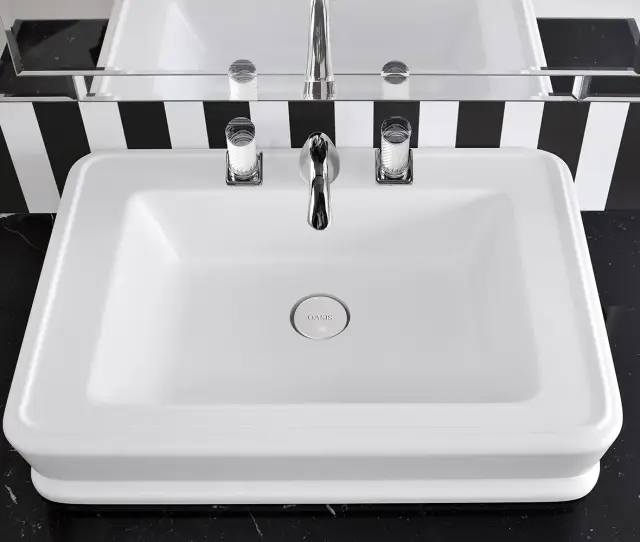 Раковина Oasis Lutetia 0LTOPT92 минеральное литье, цвет белый