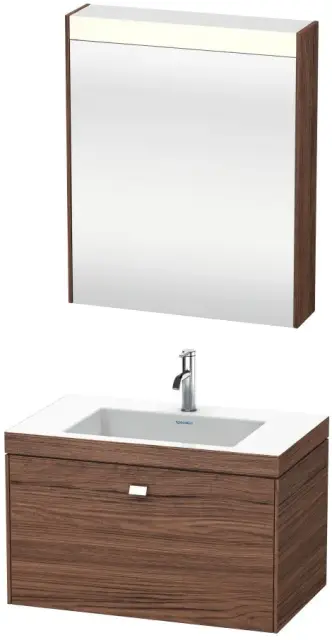 Комплект мебели с раковиной Duravit Brioso BR4601O1021+BR7101L2121 орех темный