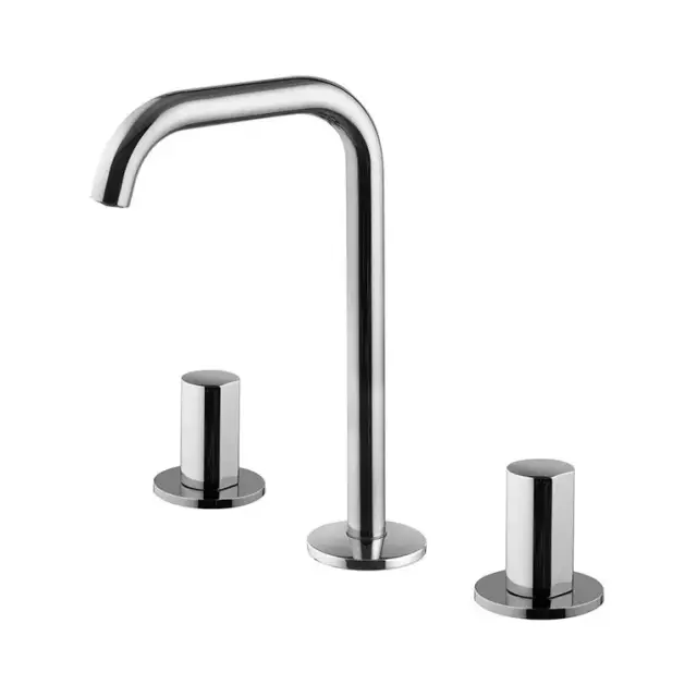 Смеситель для раковины Carlo Frattini So F3191BOS+S4LS структура - золото, ручки - светлое дерево