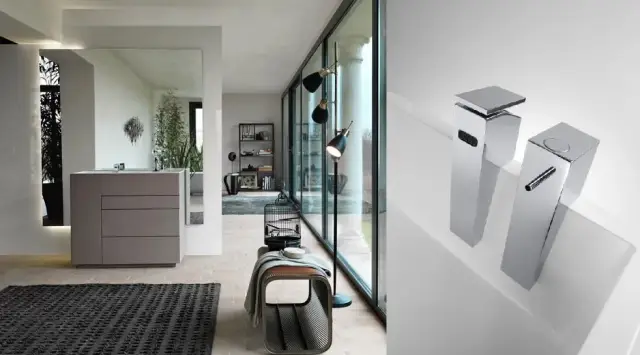 Комплект мебели с раковиной Milldue Touch 2918+9222+9613+9612 хром, milltek, cemento