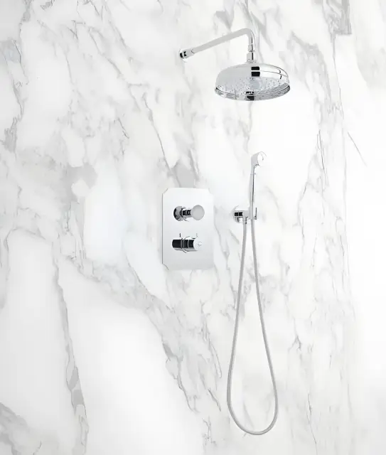 Душевой комплект Oasis Venice термостатический с переключателем, душевой лейкой, вентилем и с ручным душем