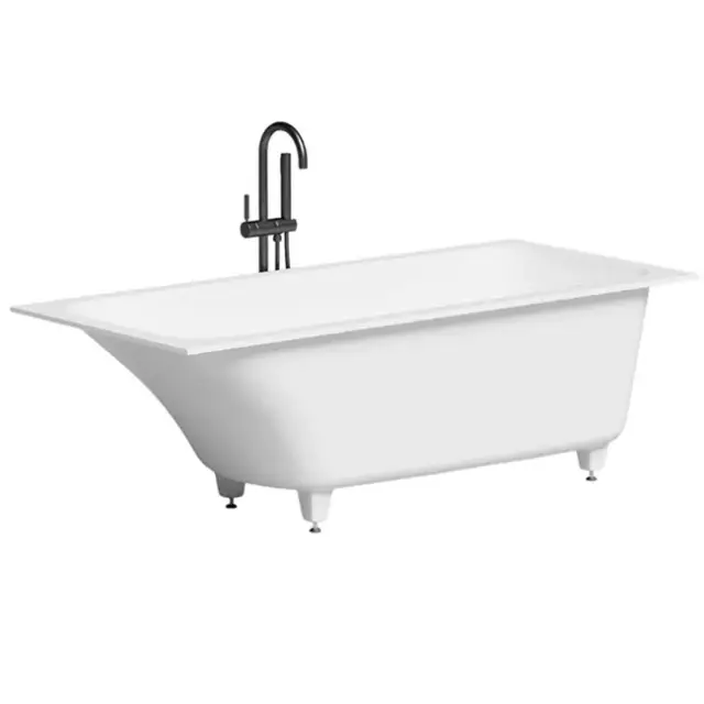 Ванна из композитного материала SALINI ORLANDA KIT 170x75 S-Stone матовый белый/дон.клап. Up&Down белый