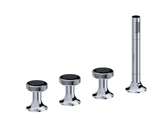 Смеситель для ванны Jorger Valencia 638.40.150.000-12 хром/черный хрусталь