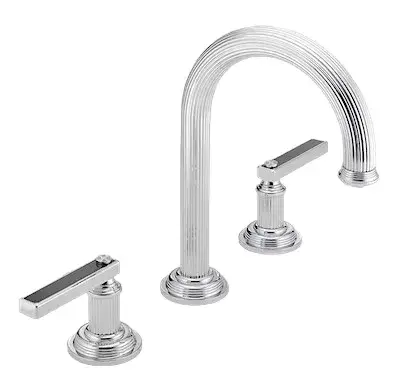 Смеситель для раковины THG GRAND CENTRAL WITH BLACK ONYX LEVER HANDLES U9N.A02.152 хром