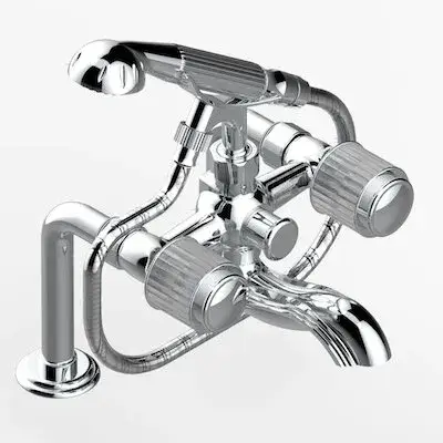 Смеситель для ванны THG JAIPUR SATIN CRYSTAL A9B.A02.13G хром