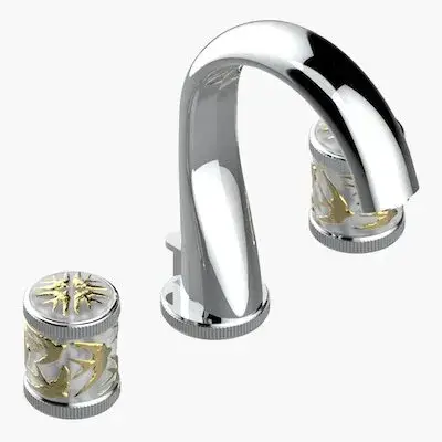 Смеситель для раковины THG HIRONDELLES TAMPONNEES OR A4L.F30.151M Soft gold