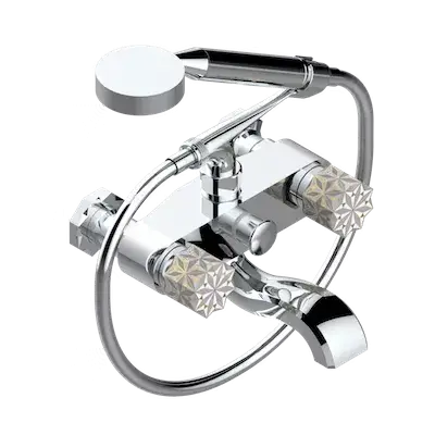 Смеситель для ванны THG NIHAL IVORY PORCELAIN U2N.A02.13B хром