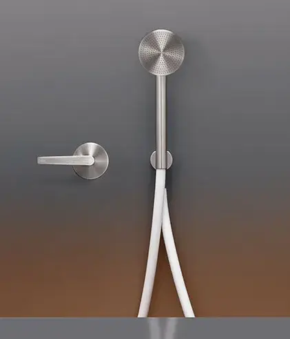 Смеситель для душа CEA Flag FLG20YWS СТАЛЬ SATIN/шланг силикон WHITE