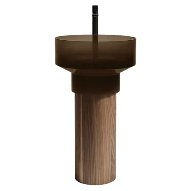 Раковина Antonio Lupi BORGHI BORGHI11+BORGHI30 раковина-CRISTALMOOD BARRIQUE, пьедестал-NOCE CANALETTO