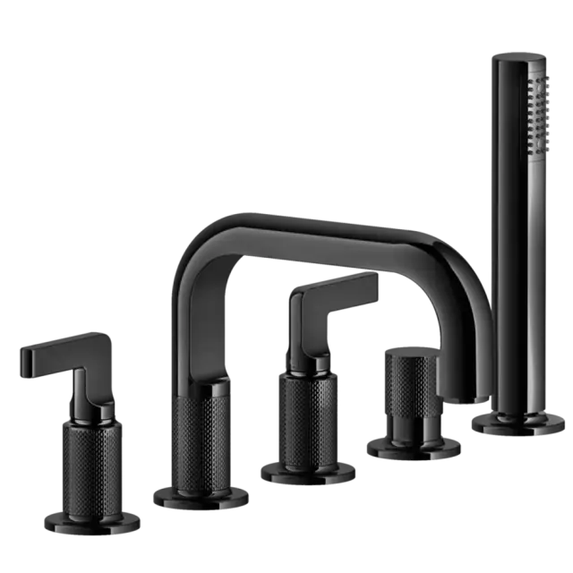 Смеситель для ванны Gessi INCISO 58040#706 Black Metal PVD