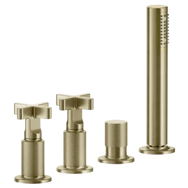 Смеситель для ванны Gessi INCISO 58143#727 цвет-браш.латунь PVD