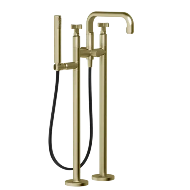 Смеситель для ванны Gessi INCISO 58129#727 цвет-браш.латунь PVD